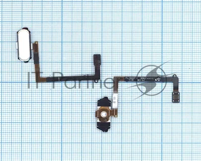 Кнопка HOME в сборе с механизмом и шлейфом для Samsung Galaxy S6 SM-G920F, белый