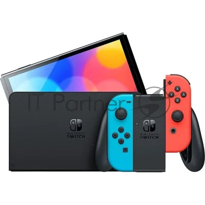 Игровая приставка Nintendo Switch OLED сине-красный