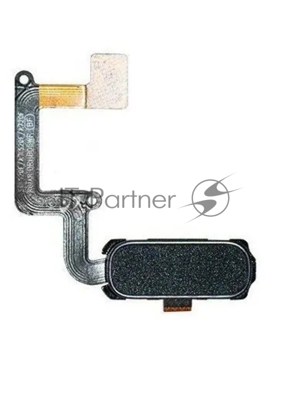 Кнопка HOME в сборе с механизмом и шлейфом для Samsung A320, черная