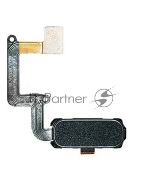 Кнопка HOME в сборе с механизмом и шлейфом для Samsung A320, черная