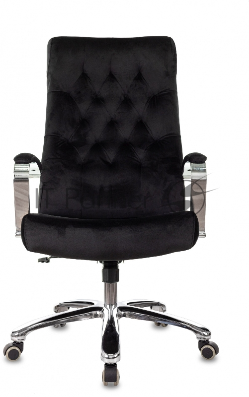 Кресло руководителя Бюрократ T-9928SL Fabric черный Italia Black, крестов. металл хром