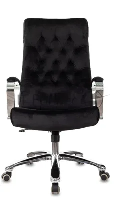 Кресло руководителя Бюрократ T-9928SL Fabric черный Italia Black, крестов. металл хром