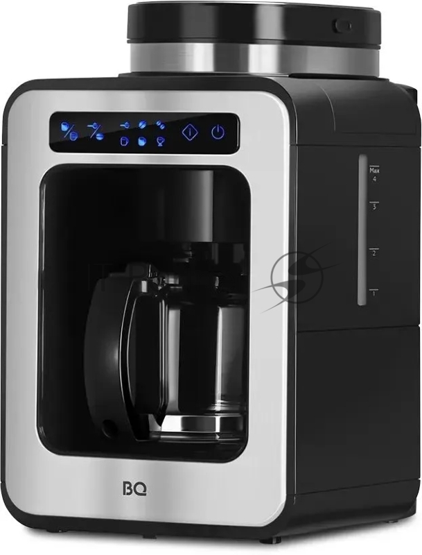 Кофеварка капельная BQ CM7000 черный/стальной, исп. кофе - зерновой/молотый, 0.6 л, 600 Вт