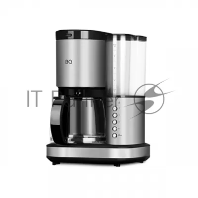 Кофеварка капельная BQ CM7002 Steel-Black со встроенной кофемолкой, исп. кофе - молотый/зерновой, 1.25 л, 800 Вт.
