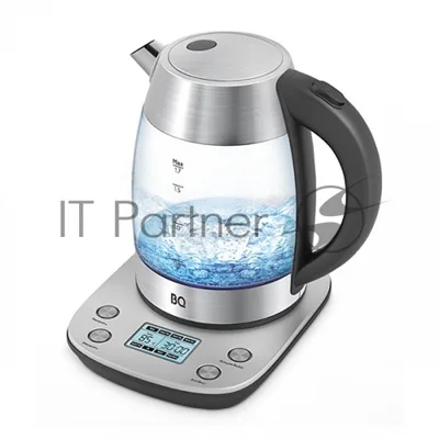 Чайник электрический BQ KT1703G черный/стальной, Мощность: 2200 Вт, Oбъем: 1.7 л