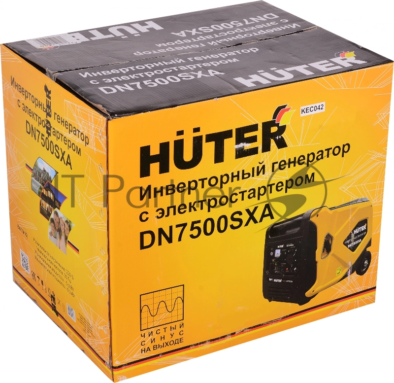 Электрогенератор бензиновый инверторный Huter DN7500SXA, 6.5 кВт, 84 дБ, 47.5 кг