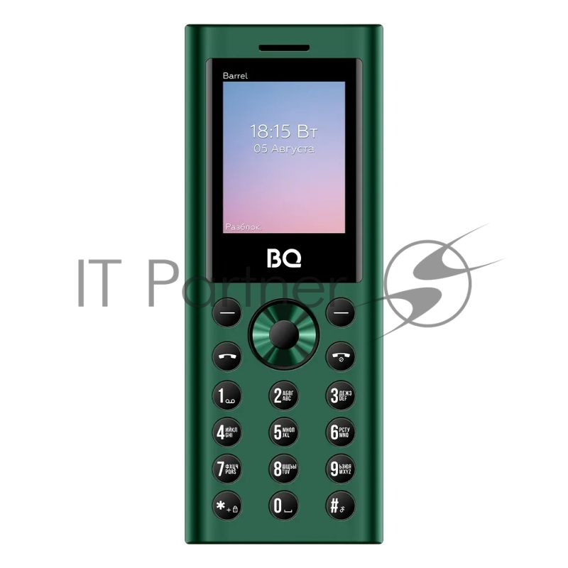 Мобильный телефон BQ 1858 Barrel зеленый/черный