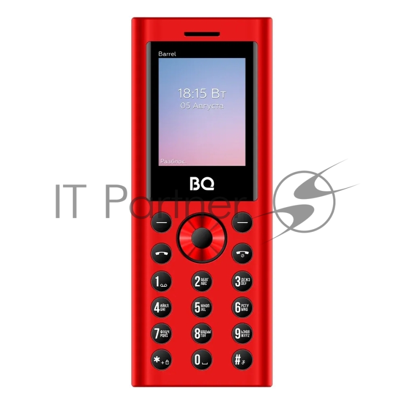 Мобильный телефон BQ 1858 Barrel красный/черный