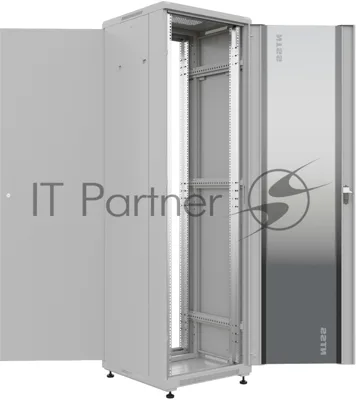 Шкаф серверный NTSS Премиум (NTSS-R22U6060GS) напольный 22U 600x600 мм пер. дв. стекл. металл 900 кг серый IP20 сталь