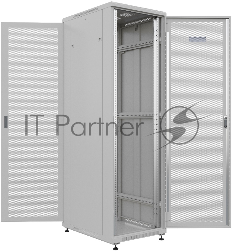 Шкаф серверный NTSS Премиум (NTSS-R42U6080PD/PD) напольный 42U 600x800мм пер.дв.перфор. задн.дв.перфор. 900кг серый IP20 сталь