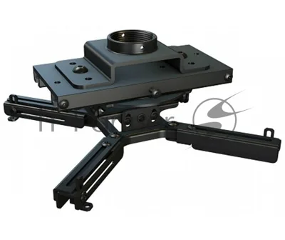 Универсальное потолочное крепление Wize Pro PR2-UNV для проекторов, максимальное расстояние между крепежными отверстиями мм, наклон +/-°, поворот +/- °, вращение 360°, до 35 кг, возможность крепления к потолку напрямую, черный