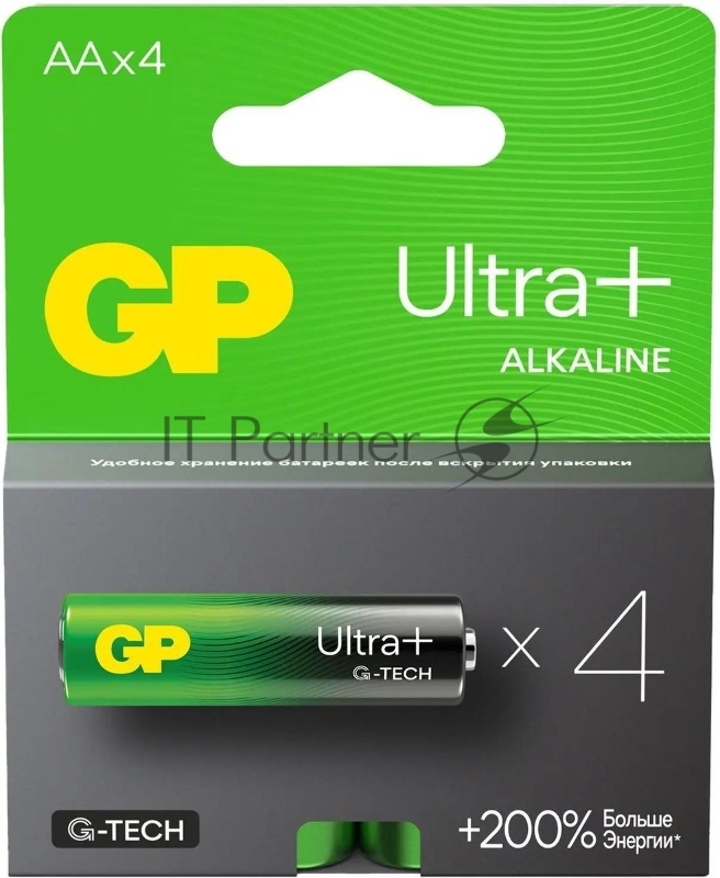 Батарея GP Ultra Plus Alkaline 15AUPA21-2CRSB4 AA (4шт) блистер