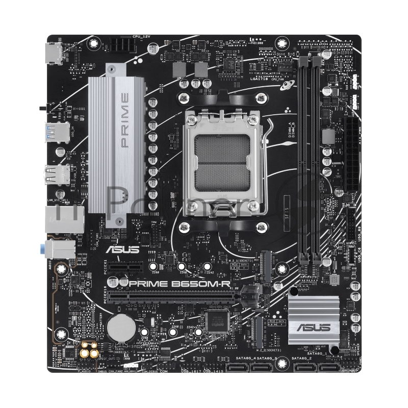 Материнская плата ASUS PRIME B650M-R, AM5, AMD B650, 2xDDR5, 4xSATA, 2xM.2, 1xPCIe 4.0 x16, 1xPCIe x1, HDMI, 1x2.5Gb LAN, 6xUSB, 3x3.5 мм, 7.1, microATX