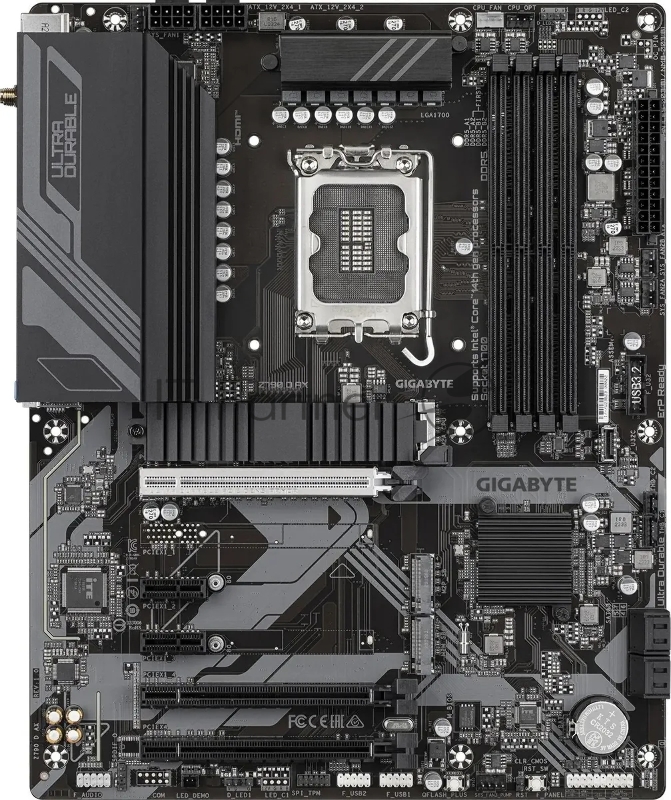 Материнская плата GIGABYTE Z790 D AX, LGA1700, Intel Z790, 4xDDR5, 4xSATA, 3xM.2, 1xPCIe 5.0 x16, DisplayPort, HDMI, 1x2.5Gb LAN, USB Type-C, 3x3.5 мм, 7.1, ATX