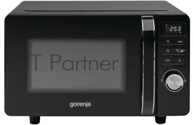 Микроволновая печь Gorenje MO20S4BC черный, 20 л, 700 Вт, переключатели - кнопки, поворотный механизм