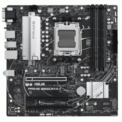 Материнская плата ASUS PRIME B650M-A II-CSM, AM5, AMD B650, 4xDDR5, 4xSATA, 2xM.2, 1xPCIe 4.0 x16, DisplayPort, HDMI, D-Sub, 1x2.5Gb LAN, 8xUSB, 3x3.5 мм, 7.1, microATX