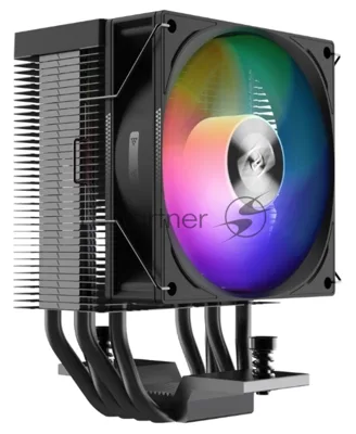 Кулер PCCooler R400 ARGb черный 92мм алюминий+медь 2200r m 30db 4-pin 180W 133мм