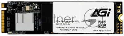 Накопитель SSD AGI AI298, 2Tb, M.2 2280, PCIe 3.0 x4, NVMe, R/W 2400/1800