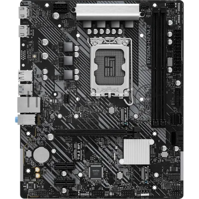 Материнская плата ASRock B760M-H2/M.2, LGA1700, Intel B760, 2xDDR5, 4xSATA, 2xM.2, 1xPCIe 4.0 x16, 2xHDMI, 1x2.5Gb LAN, 3x3.5 мм, 7.1, microATX