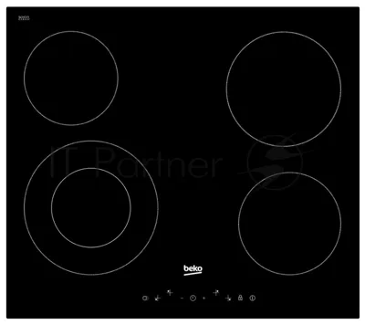 Электрическая варочная поверхность Beko HIC 64402 T, 4 конфорки, с зоной расширения, стеклокерамика, 6700 Вт