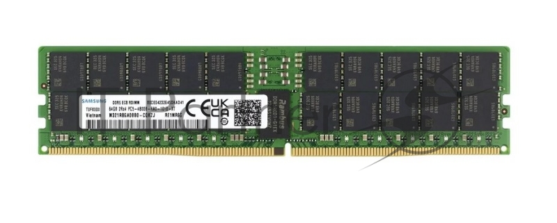 Оперативная память Samsung, DDR5, 64GB (1x64GB), 4800MHz, CL40, ECC, RDIMM, OEM