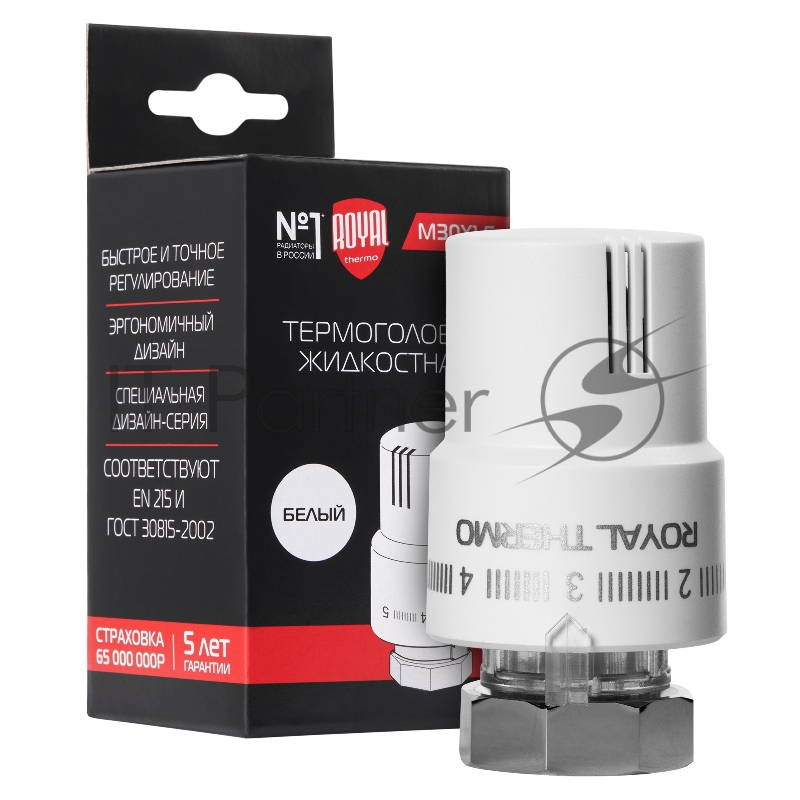Термоголовка жидкостная Royal Thermo М30х1,5 (белый)