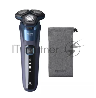 Электробритва роторная Philips S5885/10 реж.эл.:3 питан.:аккум. темно-синий