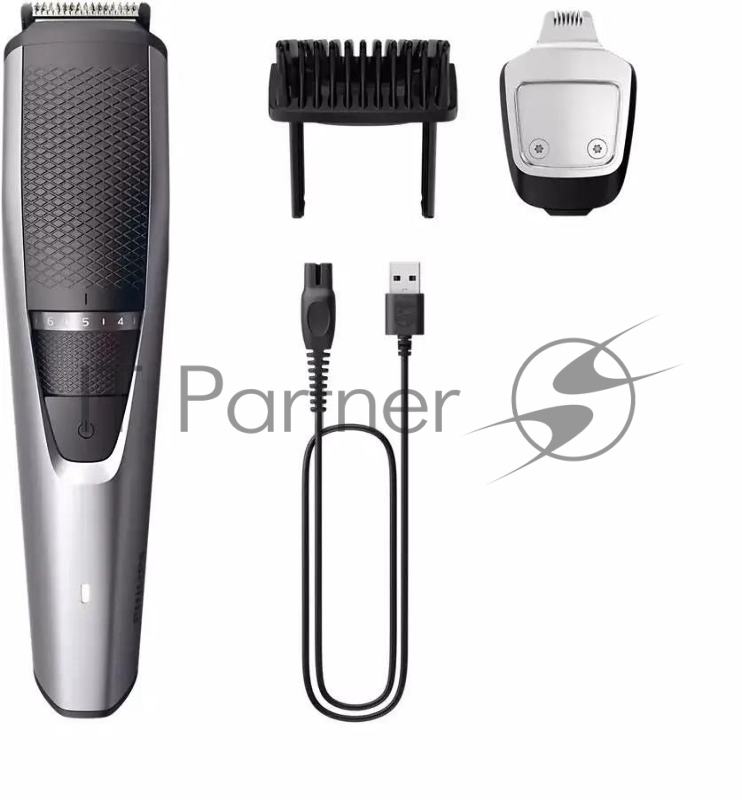Триммер Philips Series 3000 BT3239/15, 5Вт, серебристый/серый
