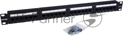 Патч-панель NTSS-PP-1U-24-UTP-RJ45-6-D 19" 1U 24xRJ45 кат.6 UTP