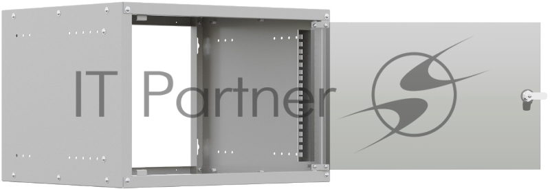 Шкаф коммутационный NTSS Lime (NTSS-WL6U5560GS) настенный 6U 550x600 мм пер. дв.стекл несъемн. бок. пан. 30 кг серый 110 град. IP20 сталь