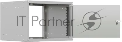Шкаф коммутационный NTSS Lime (NTSS-WL6U5560GS) настенный 6U 550x600 мм пер. дв.стекл несъемн. бок. пан. 30 кг серый 110 град. IP20 сталь