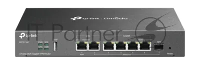 Маршрутизатор VPN TP-Link ER707-M2 Omada с мультигигабитными портами,1 x RJ45 WAN 2,5 Гбит/с, 1 x RJ45 WAN/LAN 2,5 Гбит/с, 1 x SFP WAN/LAN, 4 гиг. порта RJ45 WAN/LAN, 1 порт USB 2.0