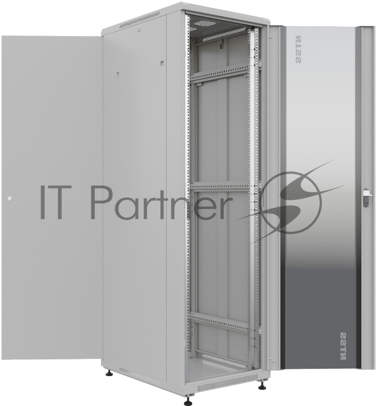 Шкаф серверный NTSS Премиум (NTSS-R22U6080GS) напольный 22U 600x800мм пер.дв.стекл металл 900кг серый IP20 сталь