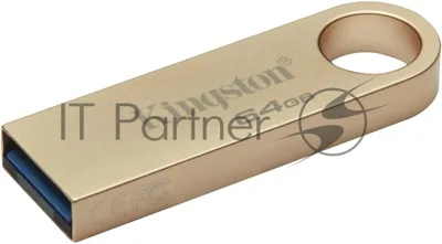 Флешка USB Kingston DataTraveler SE9 G3 (DTSE9G3/64Gb), 64Gb, USB 3.2 Gen 1, R/W 220/100, золотистый