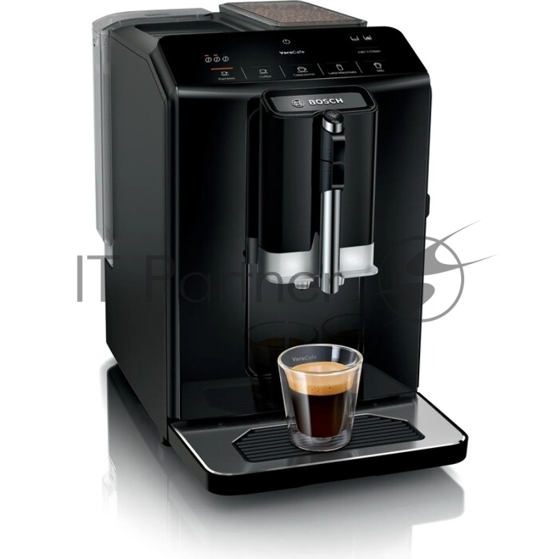 Кофемашина Bosch TIE20119 черный, исп. кофе - зерновой, 1.4 л, 1300 Вт, 15 Бар.