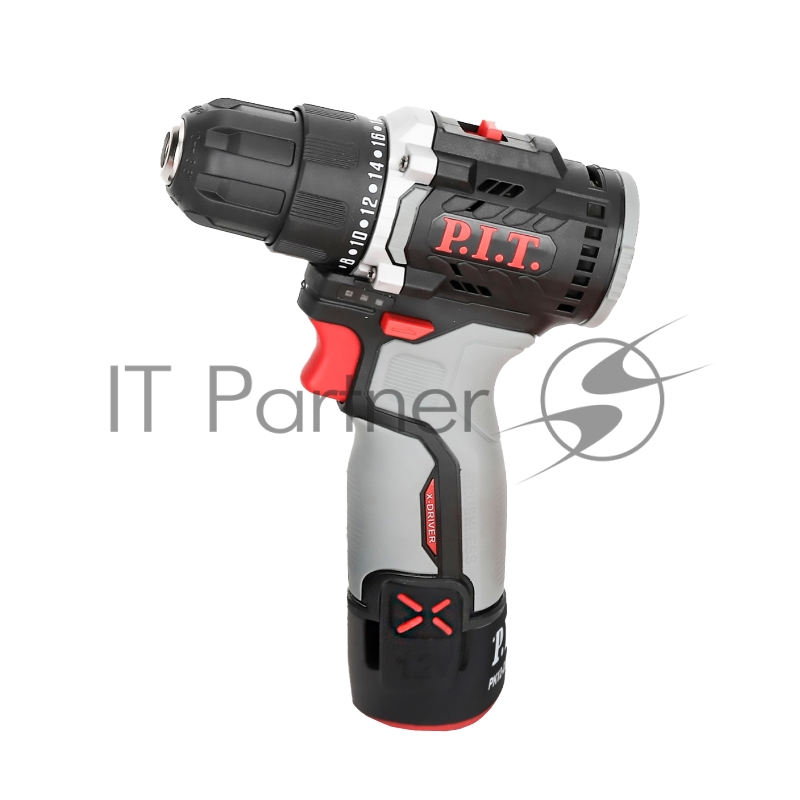 Дрель-шуруповерт P.I.T. PBM12K-10B/1, 12 В, 2 Ач, 35 Нм, бесщеточный