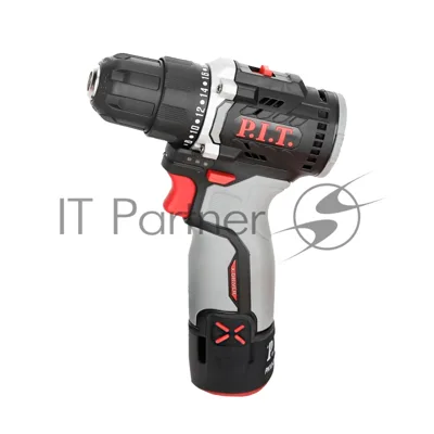 Дрель-шуруповерт P.I.T. PBM12K-10B/1, 12 В, 2 Ач, 35 Нм, бесщеточный