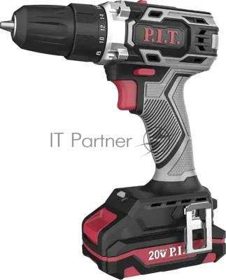 Дрель-шуруповерт P.I.T. PBM20H-10B/1, 20 В, 2 Ач, 30 Нм, бесщеточный