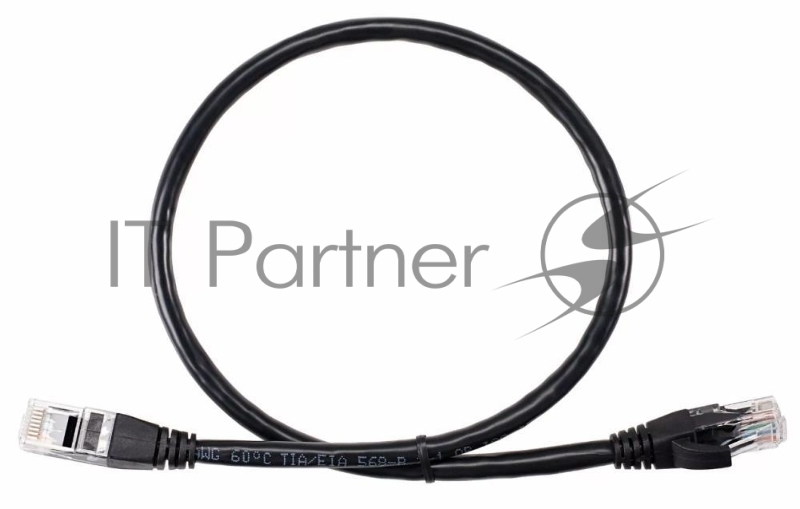 Патч-корд литой AOpen ANP612B-BK-1.5M (7/0.20) UTP Cat.6 черный 1,5m