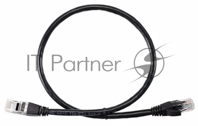 Патч-корд литой AOpen ANP612B-BK-1.5M (7/0.20) UTP Cat.6 черный 1,5m