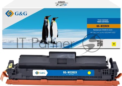 Картридж лазерный G&G GG-W2202X (W2202X) желтый (5500 стр.) для HP CLJ Pro 4202/MFP 4302