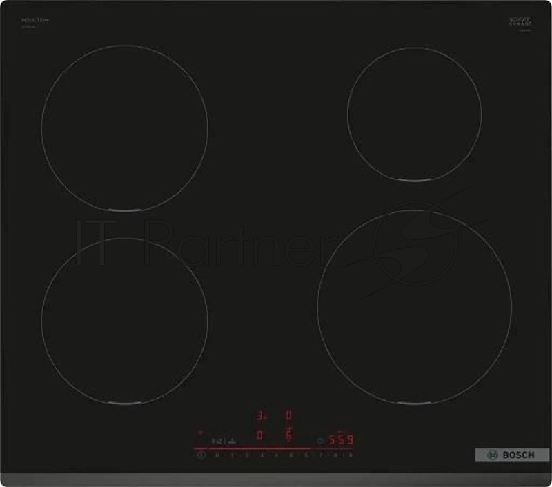 Индукционная варочная поверхность Bosch PIE631HB1E, 4 конфорки, стеклокерамика, 7400 Вт