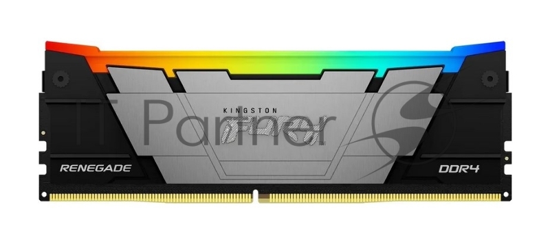 Оперативная память Kingston Fury Renegade, DDR4, 32GB (1x32GB), 3200MHz, CL16, DIMM, с радиатором, RGB, серебристый/черный