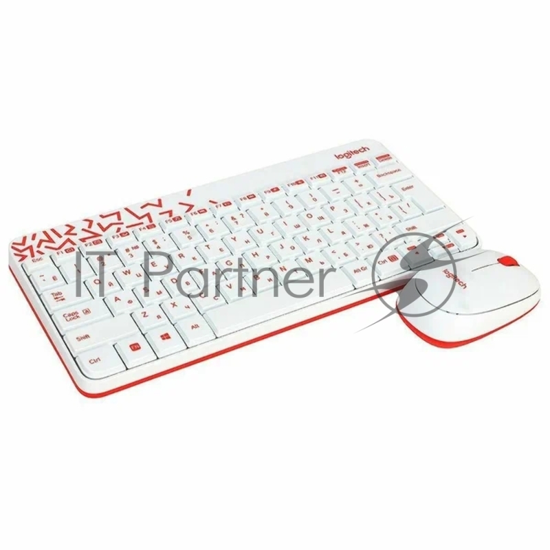 Комплект клавиатура+мышь Logitech MK240 Nano беспроводной, USB, 1000 DPI, белый