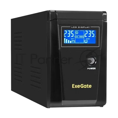 Источник бесперебойного питания ExeGate SineTower SZ-600.LCD.AVR.1SH / 600 ВА / 360 Вт / 1 x CEE 7 (евророзетка)