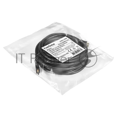 Кабель HDMI ExeGate EX-CC-HDMI2-10.0 (19M/19M, v2.0, 10м, 4K UHD, Ethernet, позолоченные контакты)