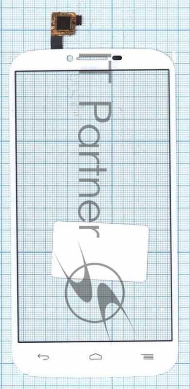 Сенсорное стекло (тачскрин) для Alcatel One Touch Pop C9 7047D, белое