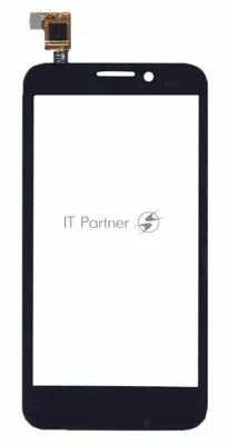 Сенсорное стекло (тачскрин) для Alcatel One Touch Snap 7025D, черное