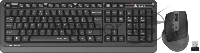 Комплект клавиатура+мышь A4Tech FStyler FGS1035Q беспроводной, USB, 2000 DPI, чёрный/серый