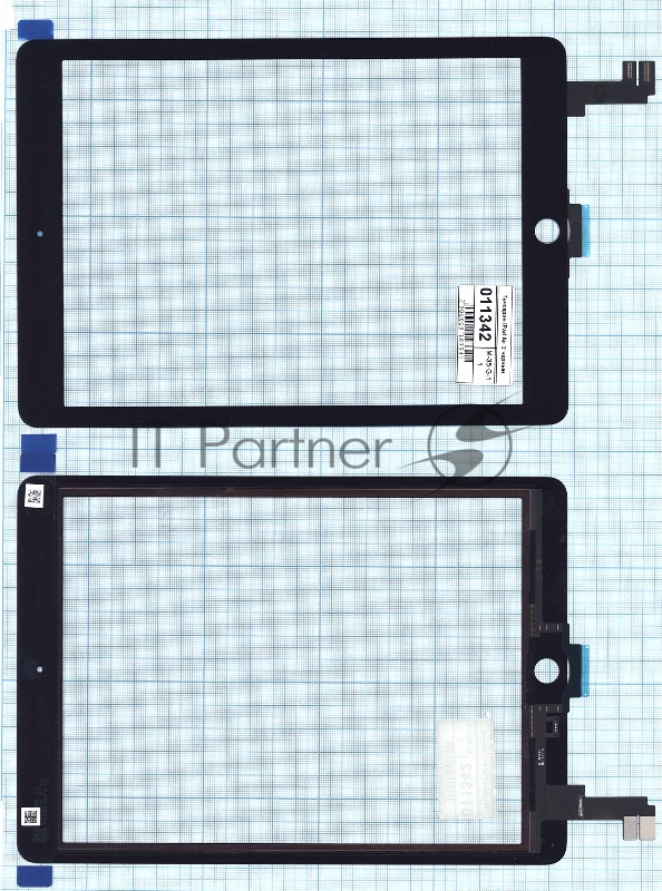 Сенсорное стекло (тачскрин) для iPad Air 2 (A1566, A1567) черное OEM